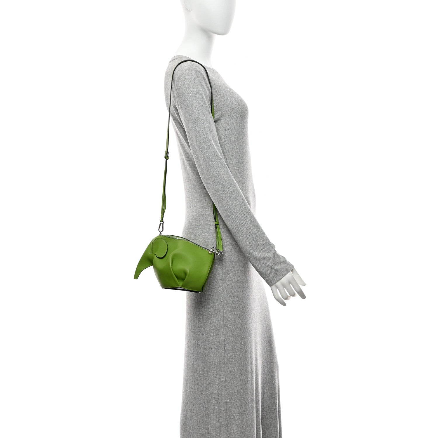 Loewe Calfskin Mini Elephant Crossbody Bag Apple Green 2 of 10