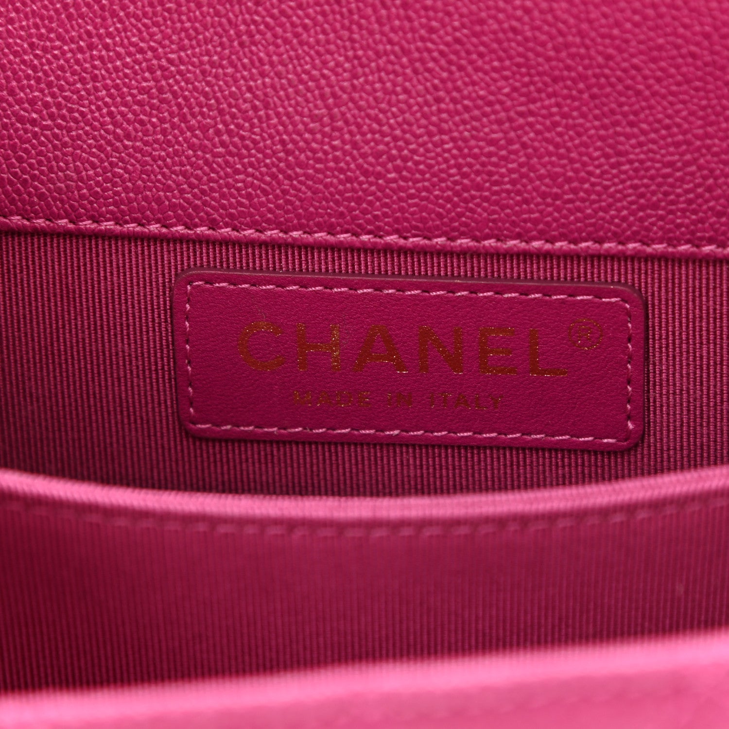 Chanel Caviar Quilted North South Boy Flap Fuchsia 6 of 8