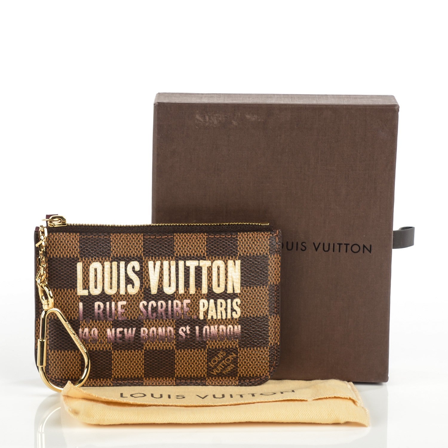 Louis Vuitton Damier Ebene Scribe Affiche Key Pouch 5 of 8