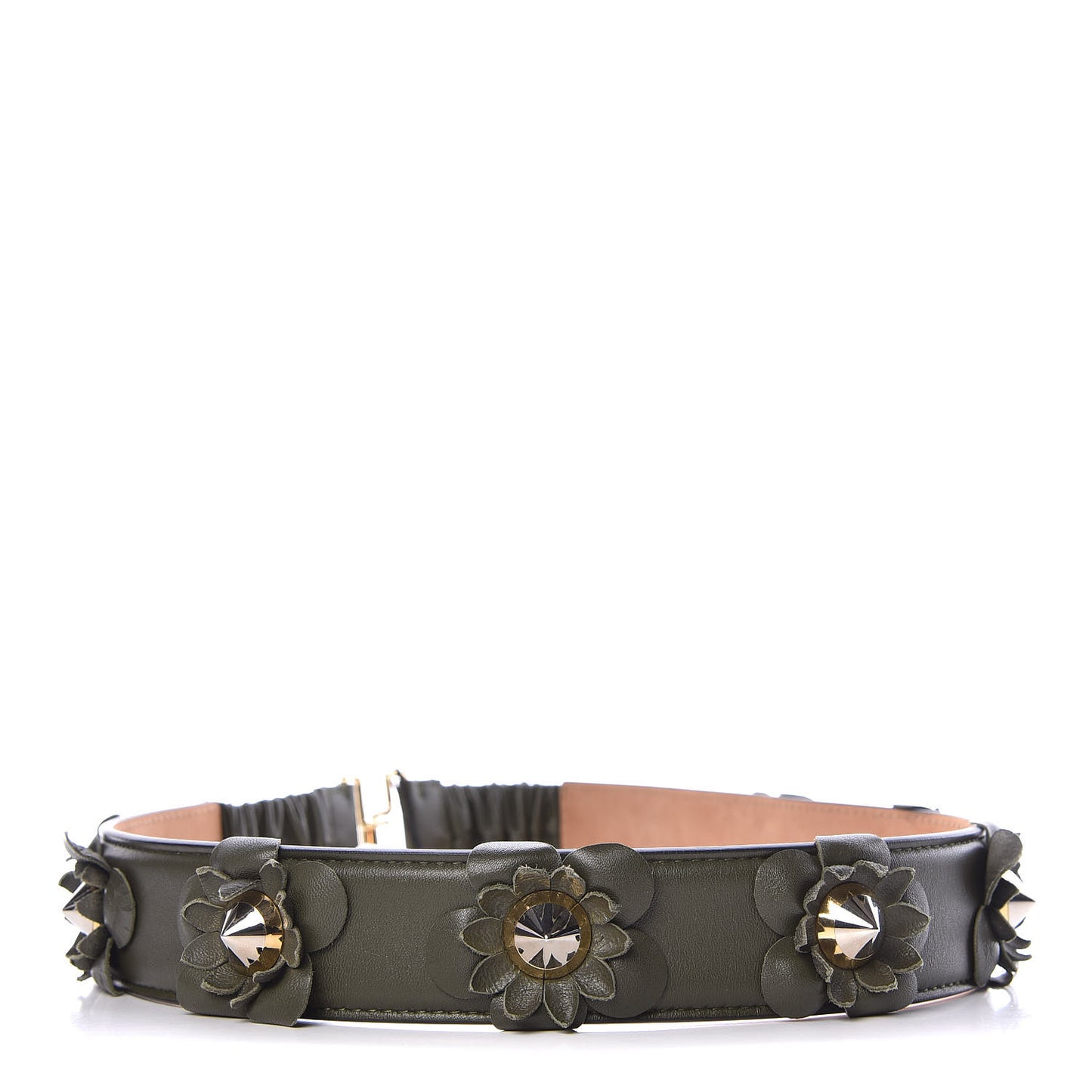 Calfskin Flowerland Belt 85 34 Green
