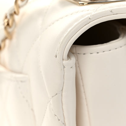 Chanel Lambskin Quilted Small Trendy Chain CC Flap Dual Handle Bag White 12 of 13