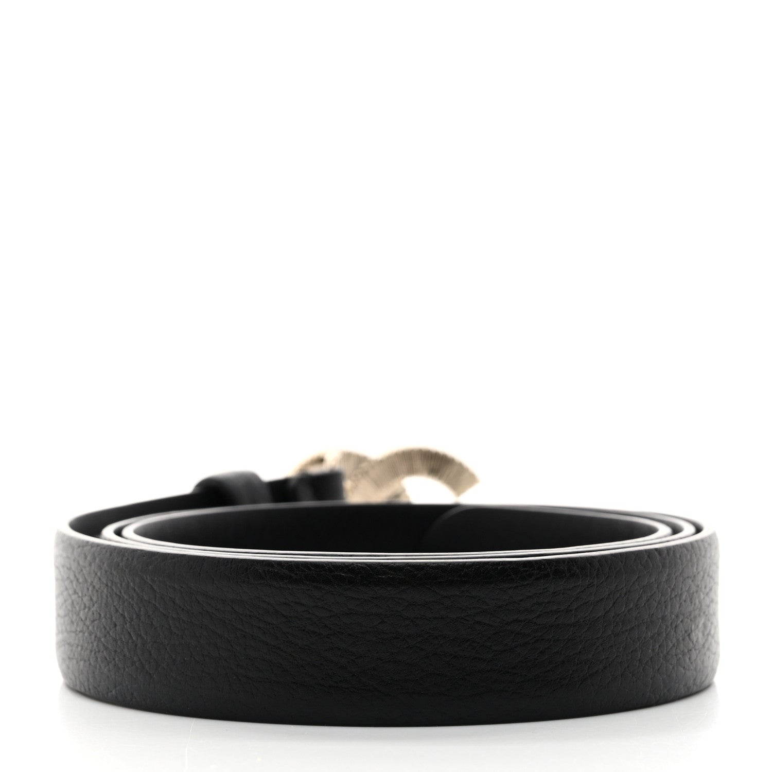 Chanel Calfskin Pearl Crystal CC Belt 80 32 Black 2 of 7
