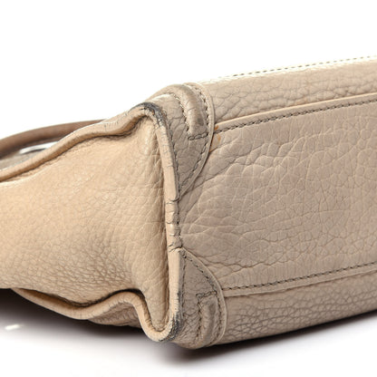 Celine Drummed Calfskin Nano Luggage Dune 8 of 16