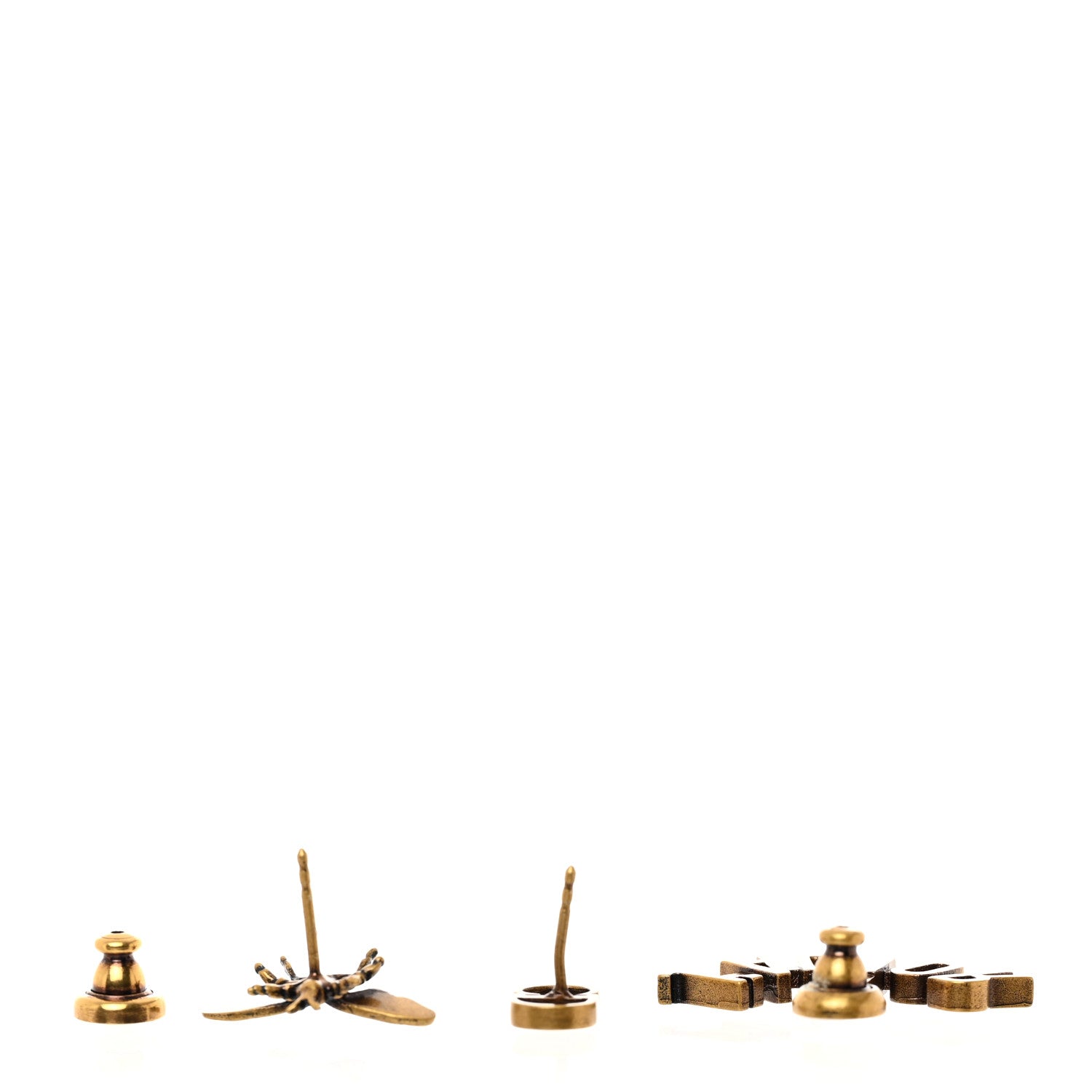 Christian Dior Metal J'Adior Earrings Aged Gold 3 of 5