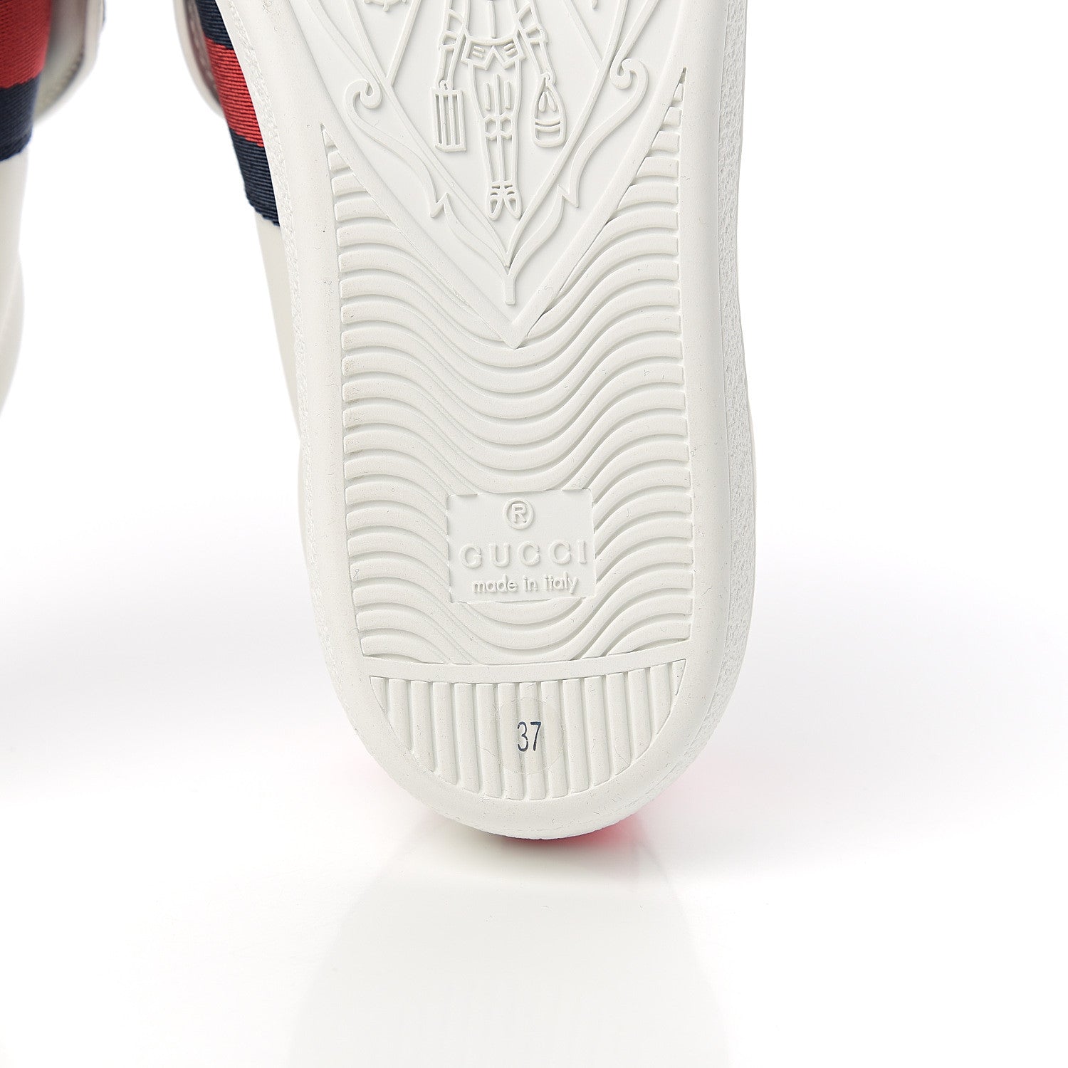 Gucci Calfskin Ayers Blind For Love Embroidered Womens Ace Sneakers 37 White 8 of 10