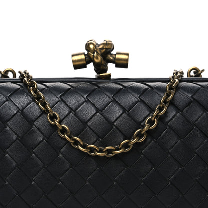 Bottega Veneta Nappa Intrecciato Chain Knot Clutch Black 7 of 9