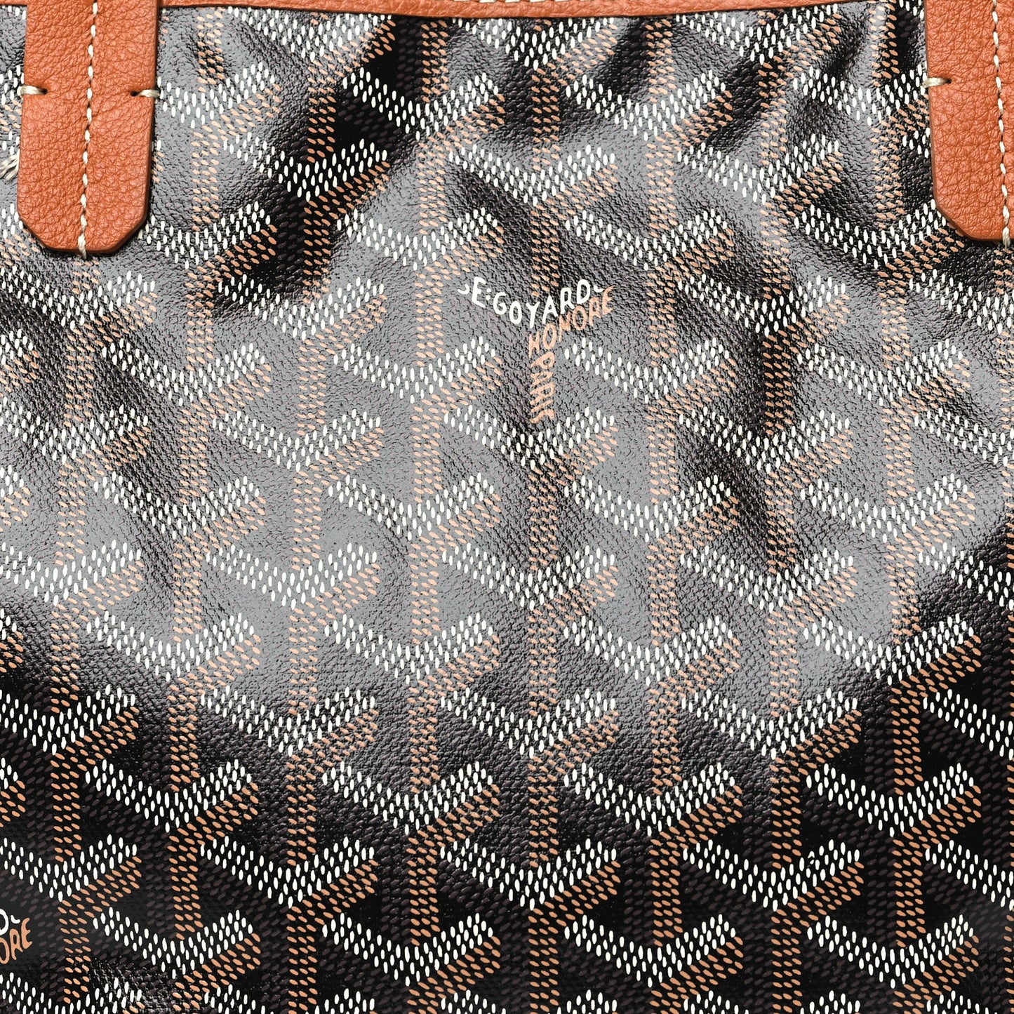 Goyardine Reversible Mini Anjou Black Gold