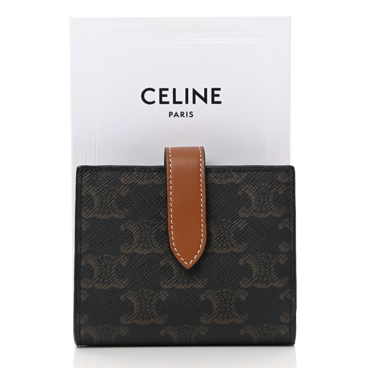 Celine Canvas Triomphe Small Strap Wallet Tan 8 of 8