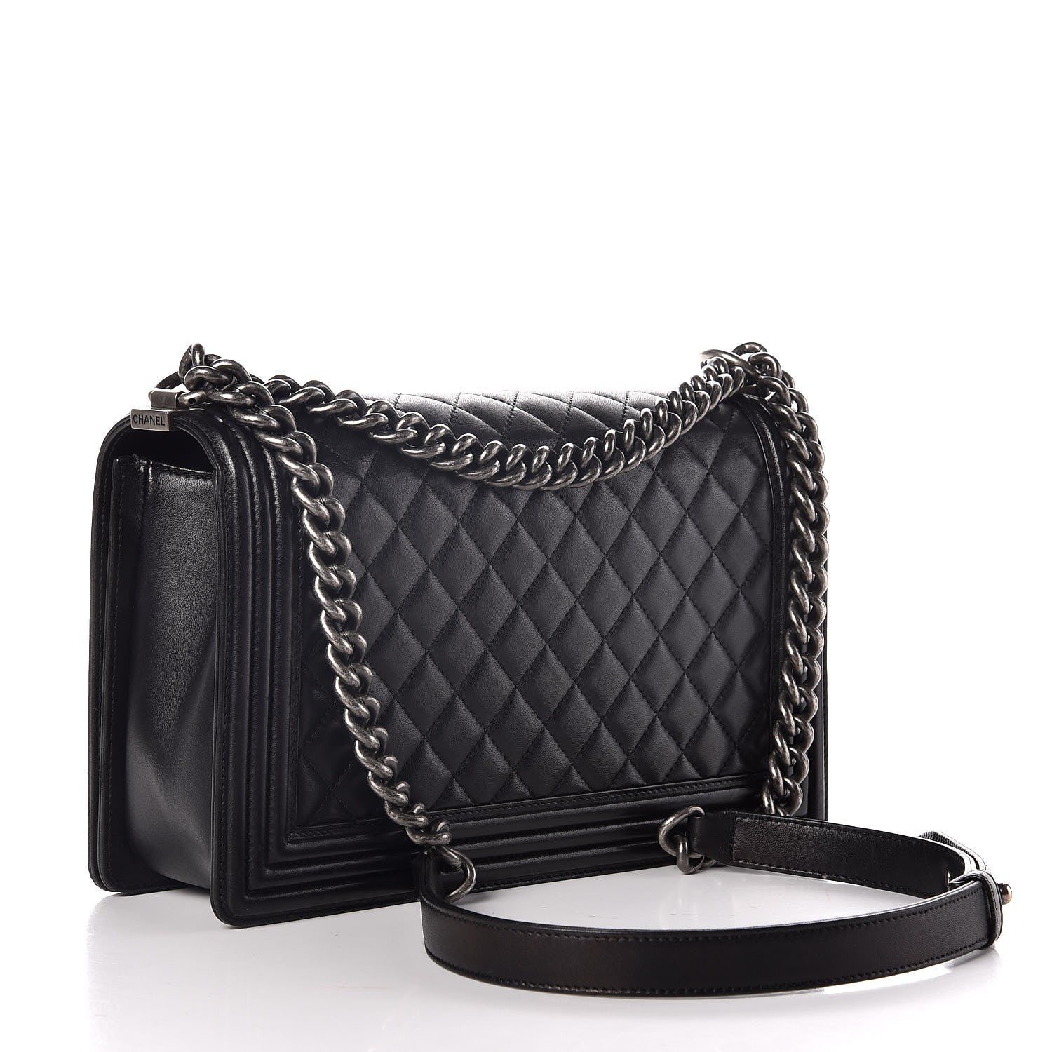 Chanel Lambskin Quilted New Medium Boy Flap Black 4 of 9