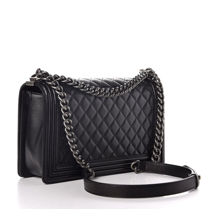 Chanel Lambskin Quilted New Medium Boy Flap Black 4 of 9