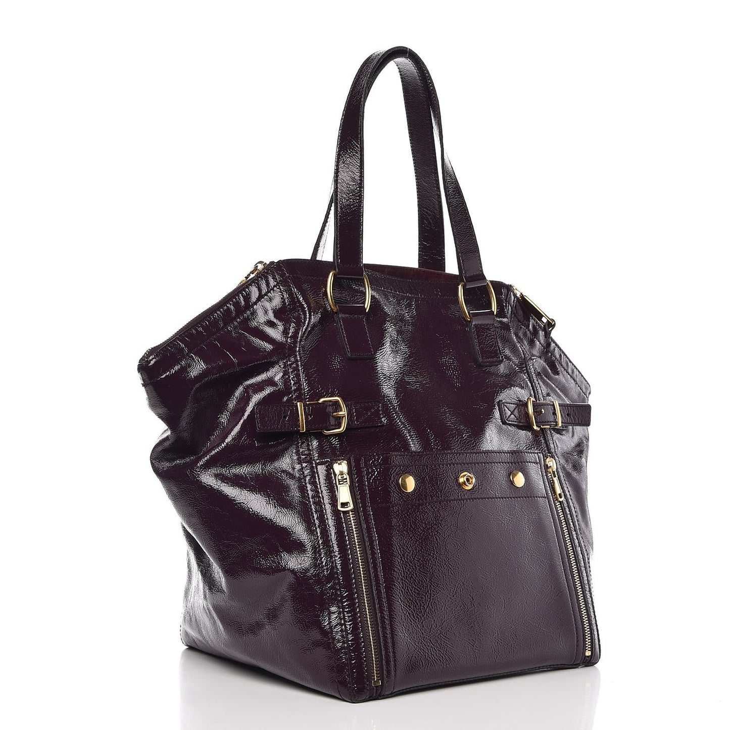 Patent Medium Downtown Tote Purple