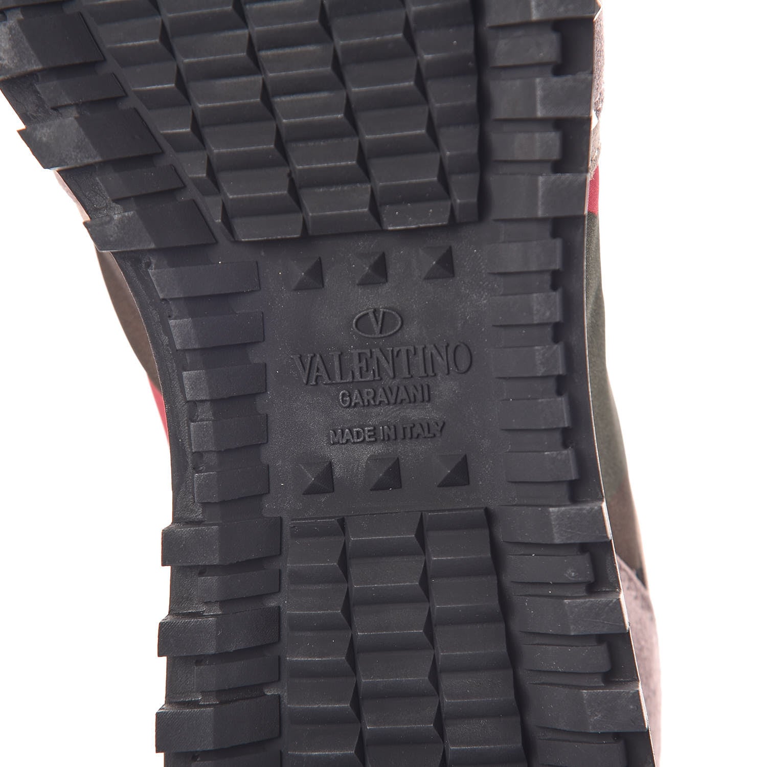 Valentino Garavani Suede Nylon Camouflage Womens Soul Rockstud Sneakers 37.5 Multicolor 6 of 8