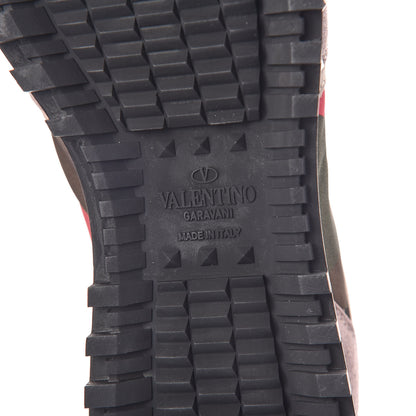 Valentino Garavani Suede Nylon Camouflage Womens Soul Rockstud Sneakers 37.5 Multicolor 6 of 8