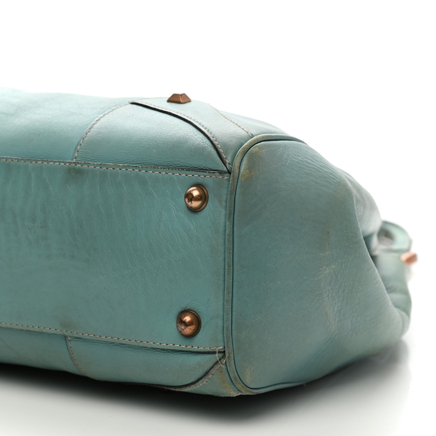 Calfskin Monogram Web Bardot Turquoise