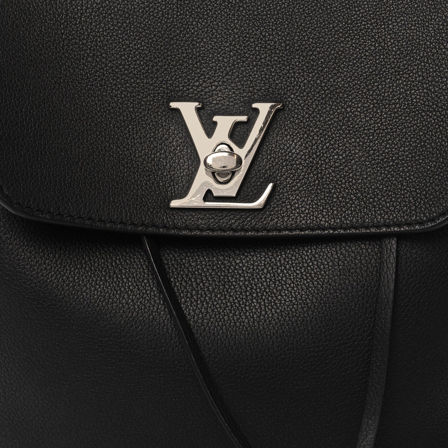 Calfskin Lockme Backpack Black