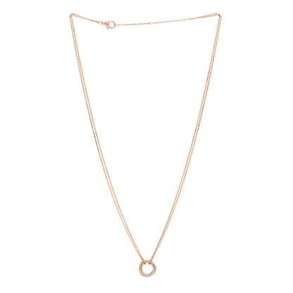 Cartier 18K Pink Yellow White Gold Trinity Double Chain Pendant Necklace 3 of 6
