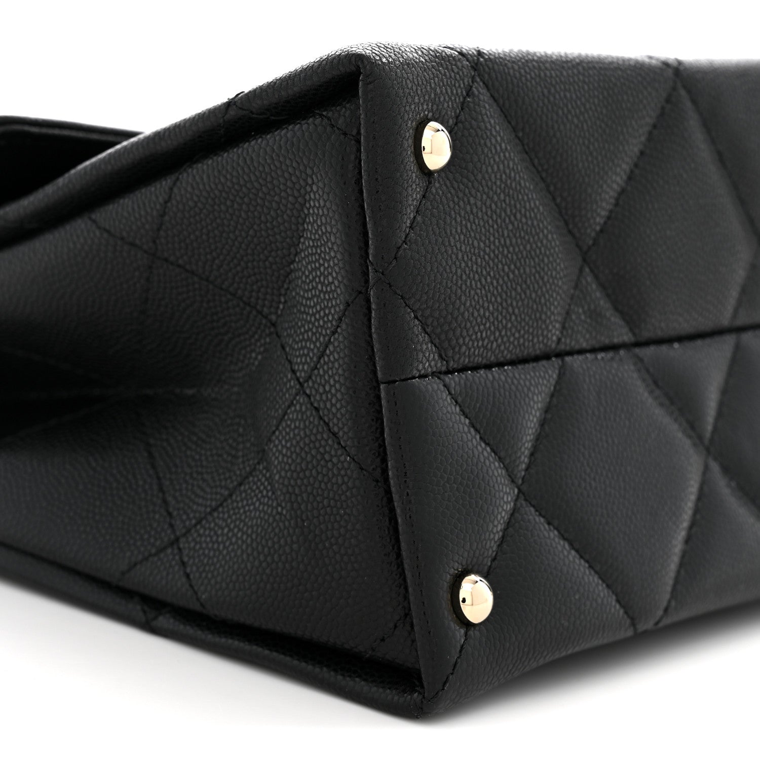 Chanel Caviar Quilted Retro Mini Twist Top Handle Clutch Flap Black 9 of 10