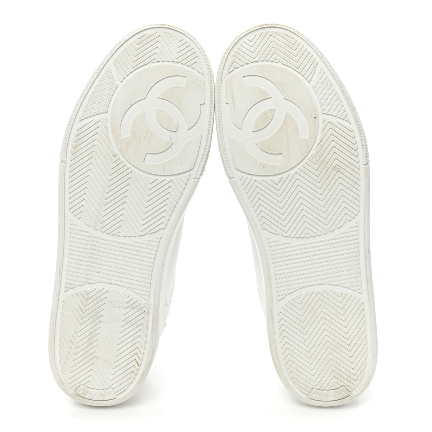 Chanel Calfskin Womens CC Logo Sneakers 39 White 5 of 8