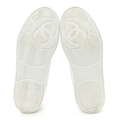 Chanel Calfskin Womens CC Logo Sneakers 39 White 5 of 8