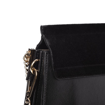 Chloe Suede Calfskin Medium Faye Shoulder Bag Black 9 of 9