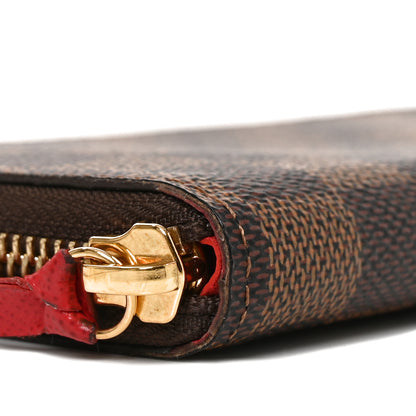 Louis Vuitton Damier Ebene Clemence Wallet Cherry 5 of 8