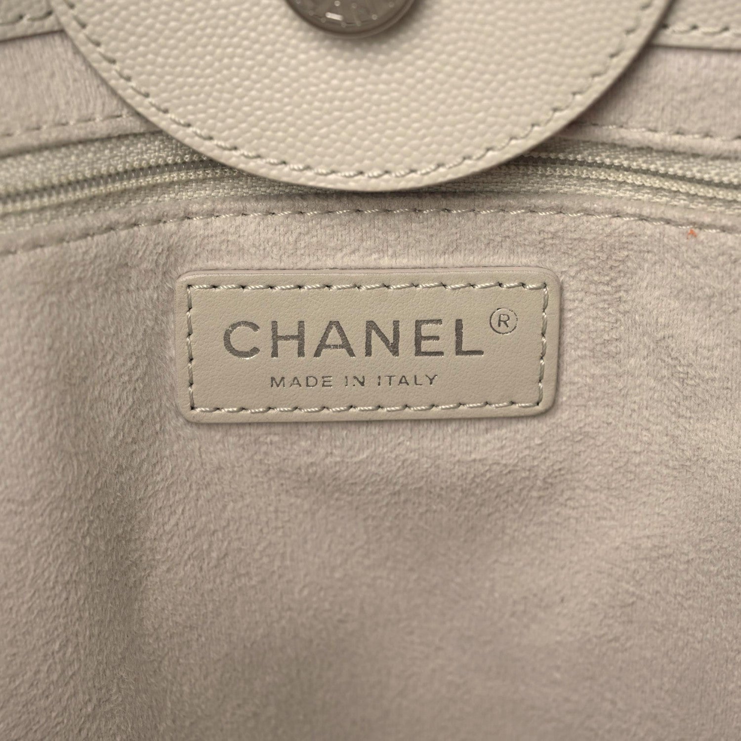 Chanel Caviar Small Studded Deauville Tote Ivory 6 of 22