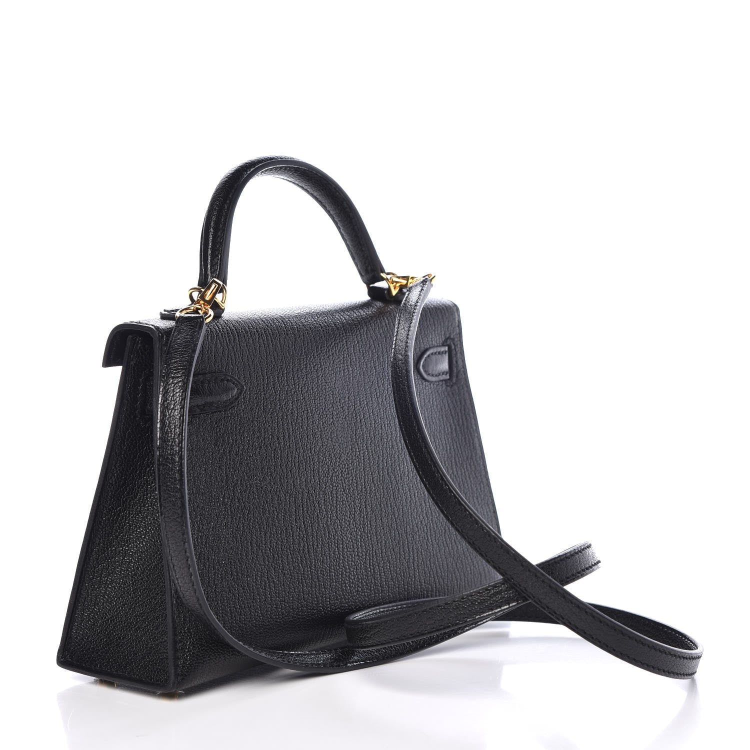 Hermes Chevre Mysore Mini Kelly Sellier 20 Black 3 of 8