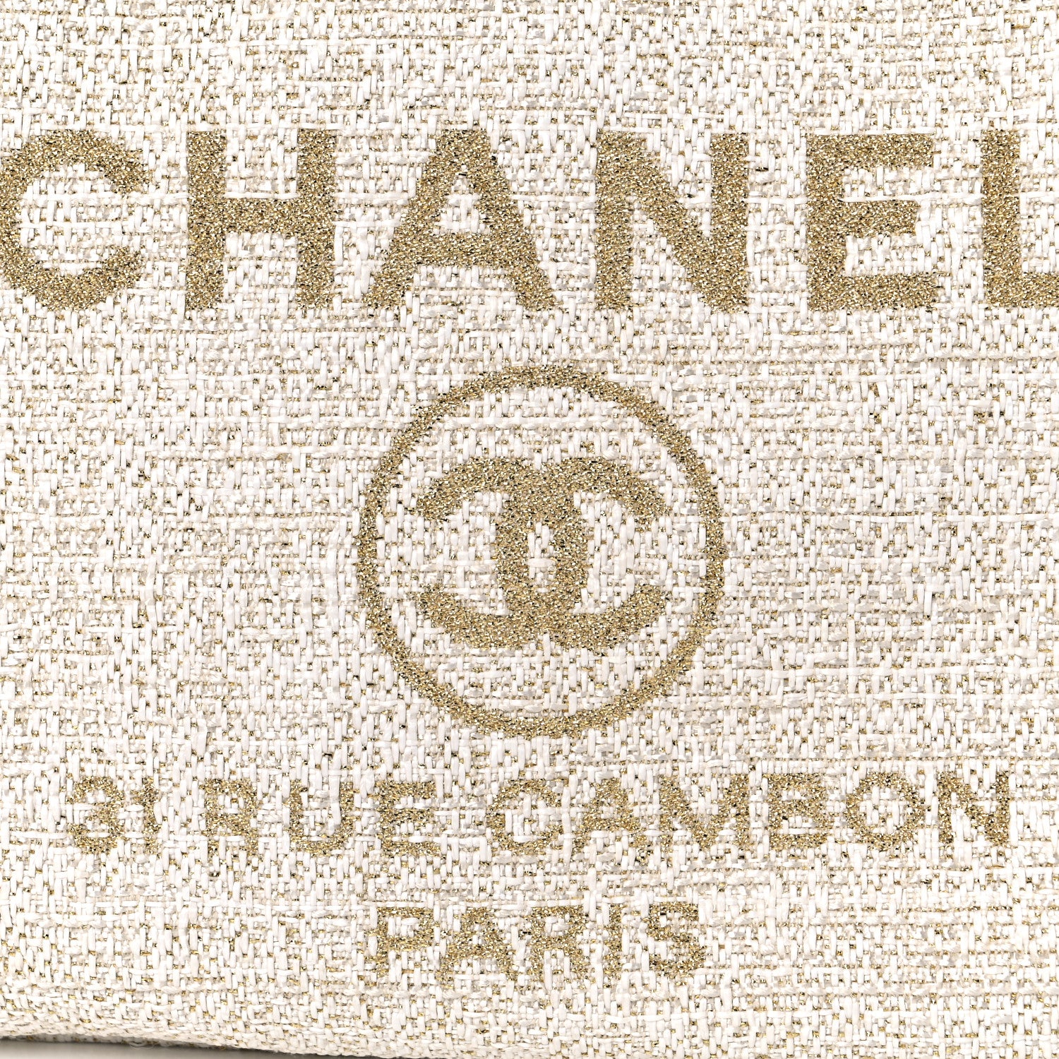 Chanel Lurex Boucle Mini Deauville Tote White 11 of 13