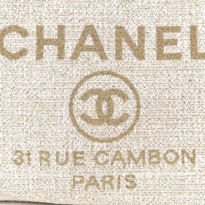 Chanel Lurex Boucle Mini Deauville Tote White 11 of 13