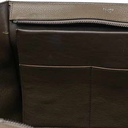 Celine Drummed Calfskin Suede Medium Trapeze Souris 10 of 11