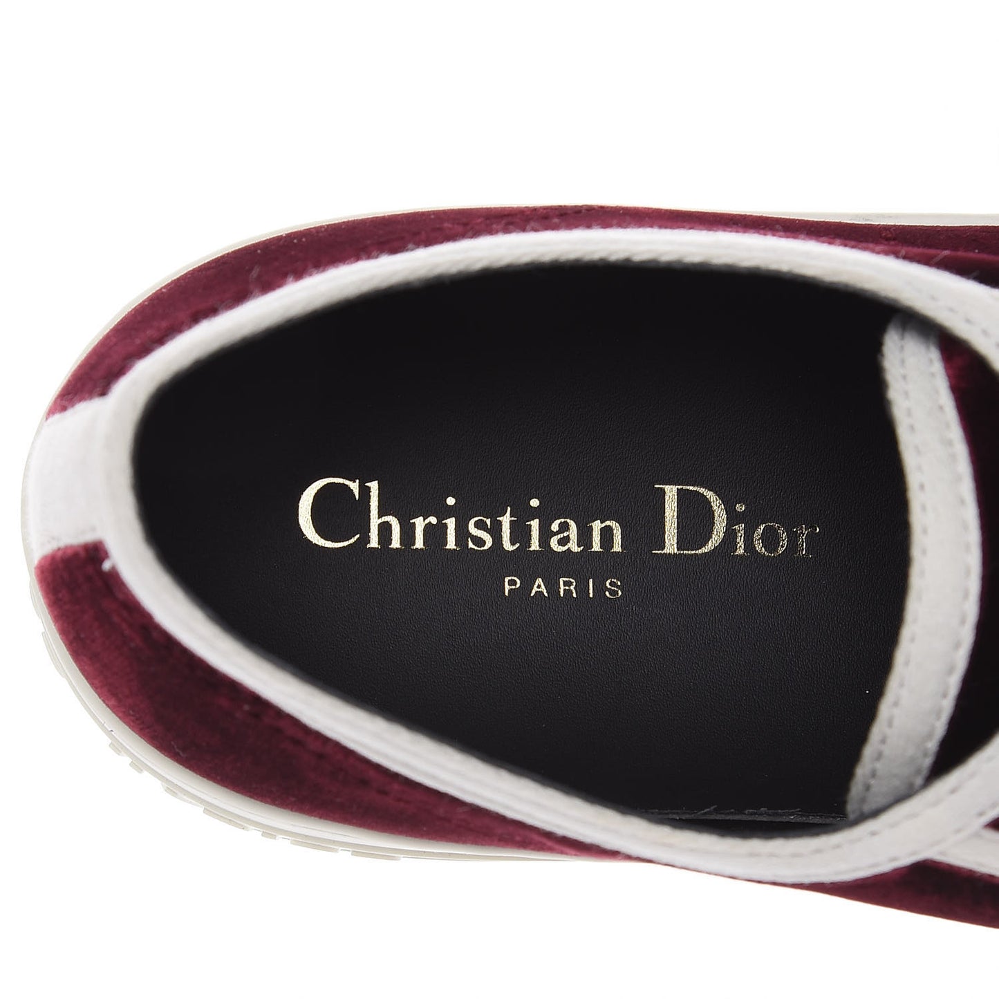 Velvet Walk'N'Dior Low Top Sneakers 40 Deep Amaranth