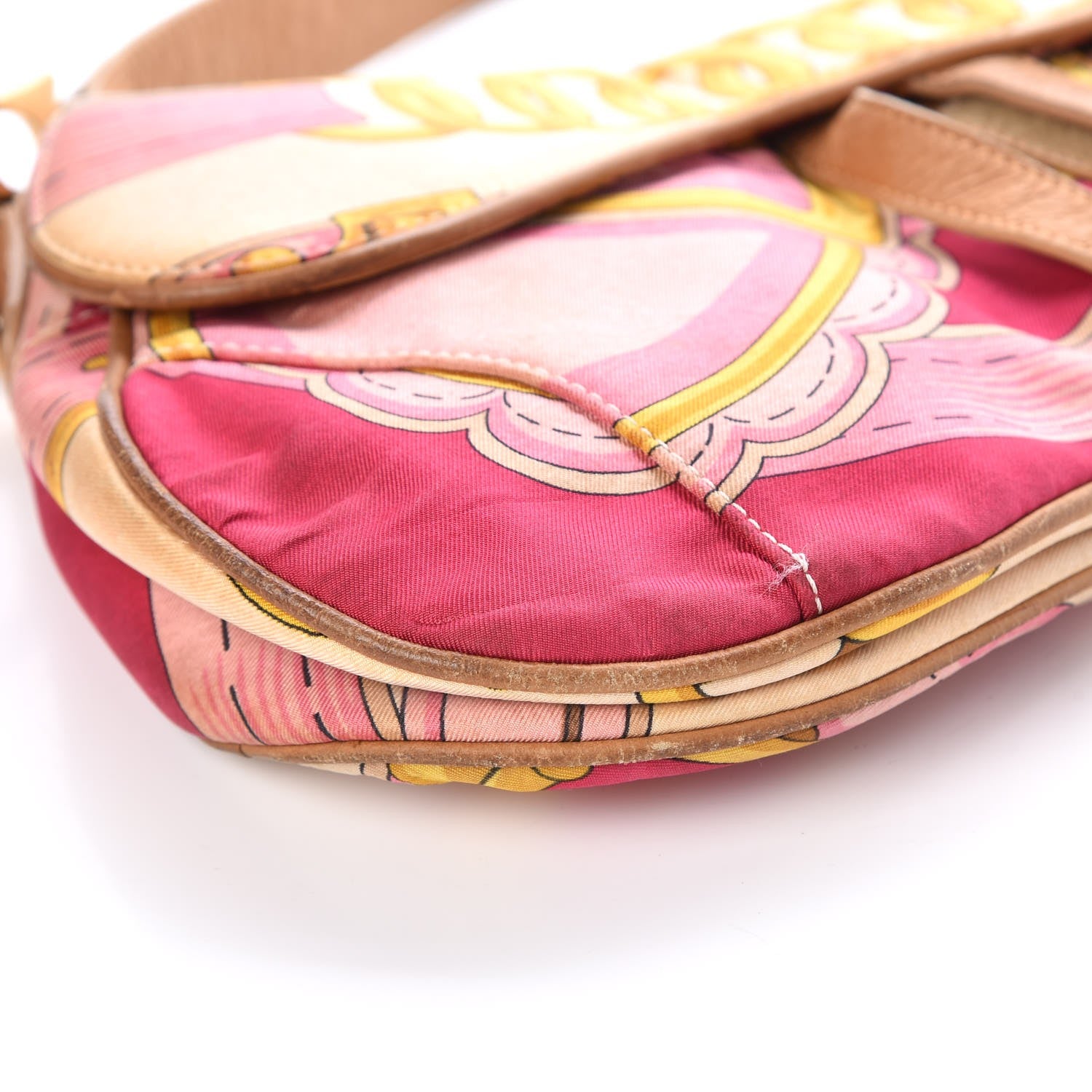Christian Dior Satin Print Saddle Bag Multicolor 8 of 20
