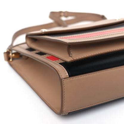 Burberry Smooth Calfskin Striped Mini Pocket Bag Camel 7 of 8
