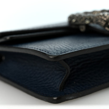 Gucci Dollar Calfskin Crystal Super Mini Dionysus Shoulder Bag Blue Agata Black Diamond 8 of 9