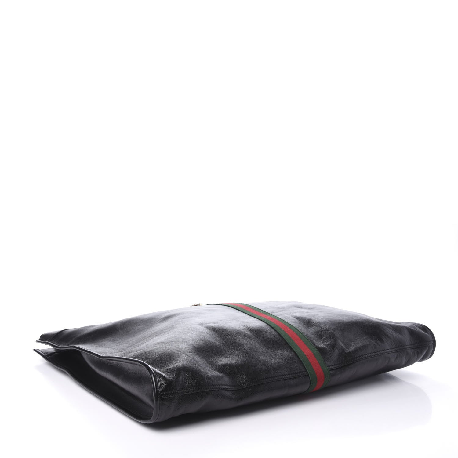 Gucci Calfskin Maxi Rajah Chain Tote Black 3 of 7