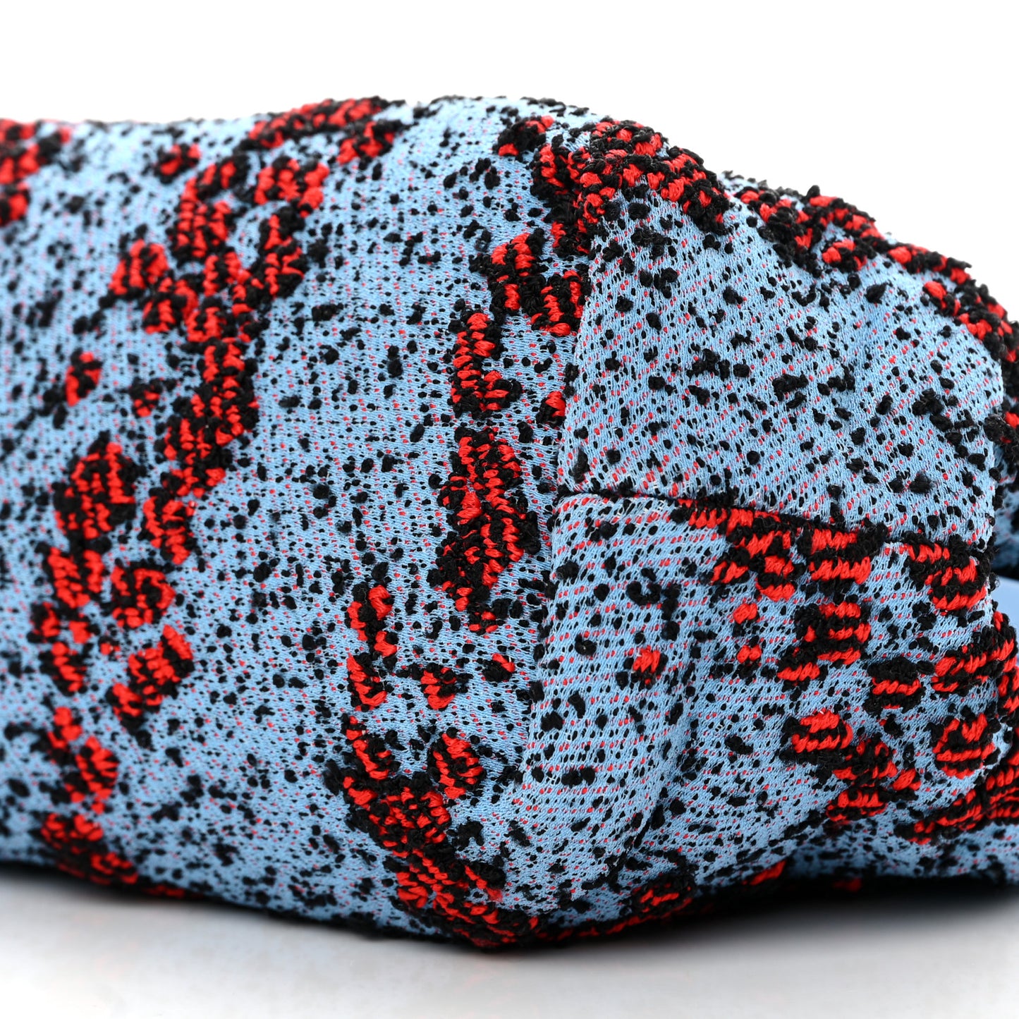 Textured Fabric Medium The Point Triangle Bag Red Blue