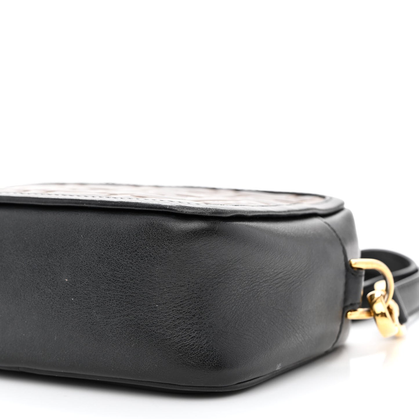 Vitello Century Bi-Color FF 1974 Embossed Mini Camera Case Maya Black
