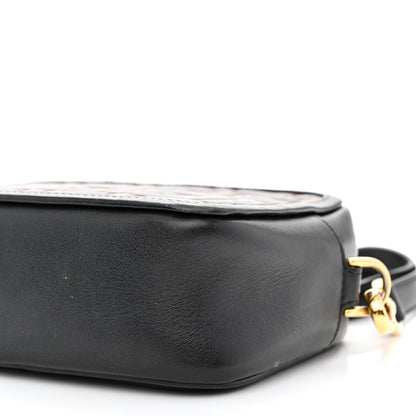 Fendi Vitello Century Bi-Color FF 1974 Embossed Mini Camera Case Maya Black 10 of 12
