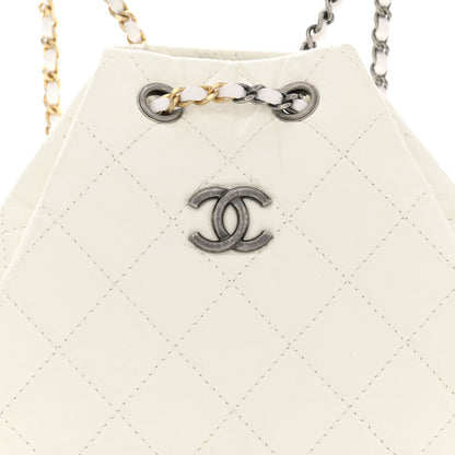Chanel Aged Calfskin Quilted Small Gabrielle Backpack White 8 of 13