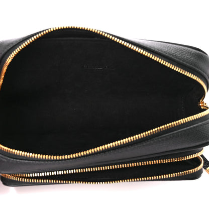 Christian Dior Grained Calfskin Caro Double Pouch Black 5 of 11