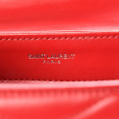 Saint Laurent Calfskin Y Quilted Monogram Toy Loulou Crossbody Bag Red 7 of 9