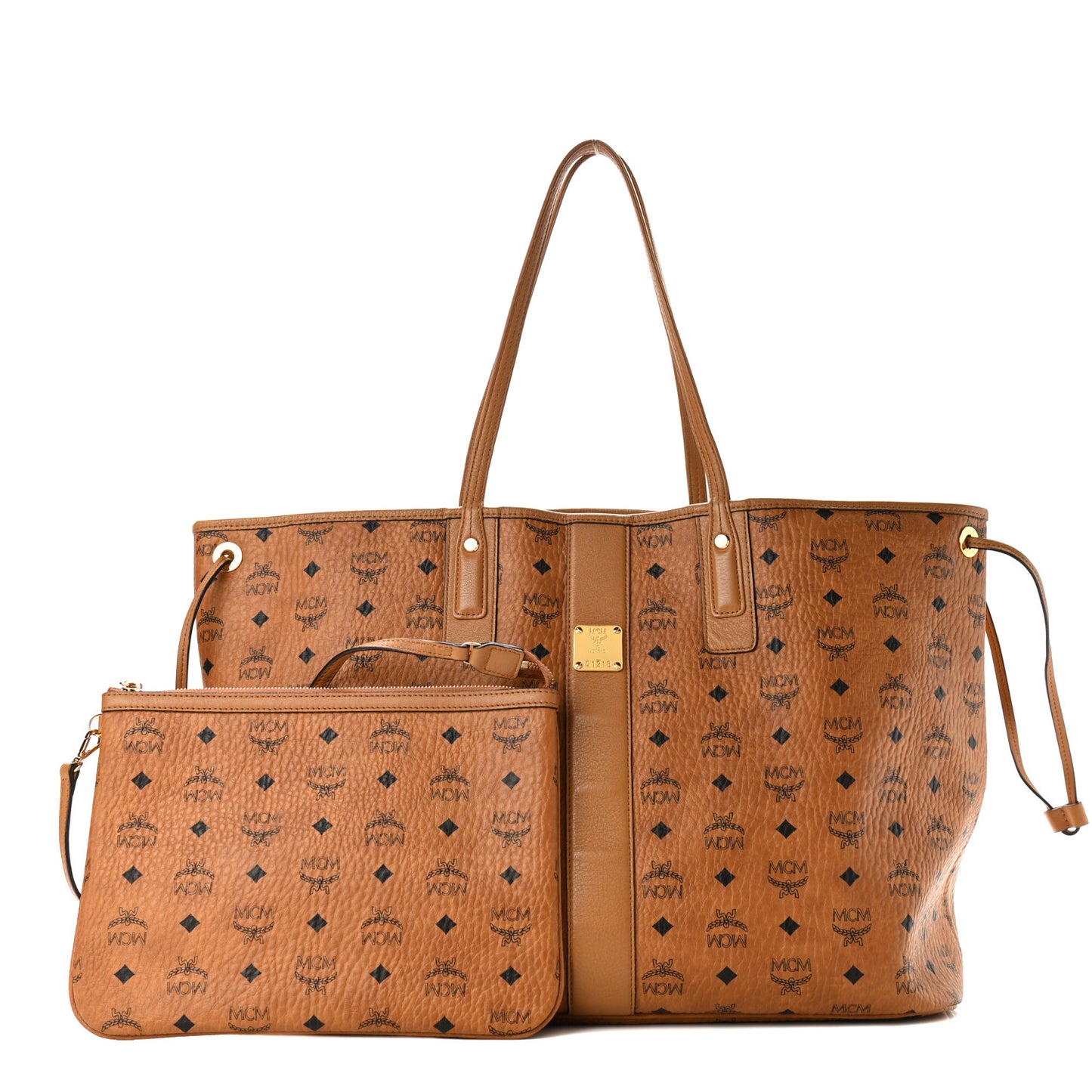Visetos Large Liz Reversible Shopper Tote Cognac