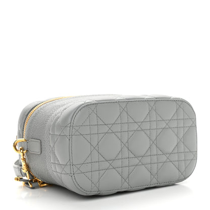 Christian Dior Lambskin Cannage Small Diortravel Vanity Case Grey 4 of 13
