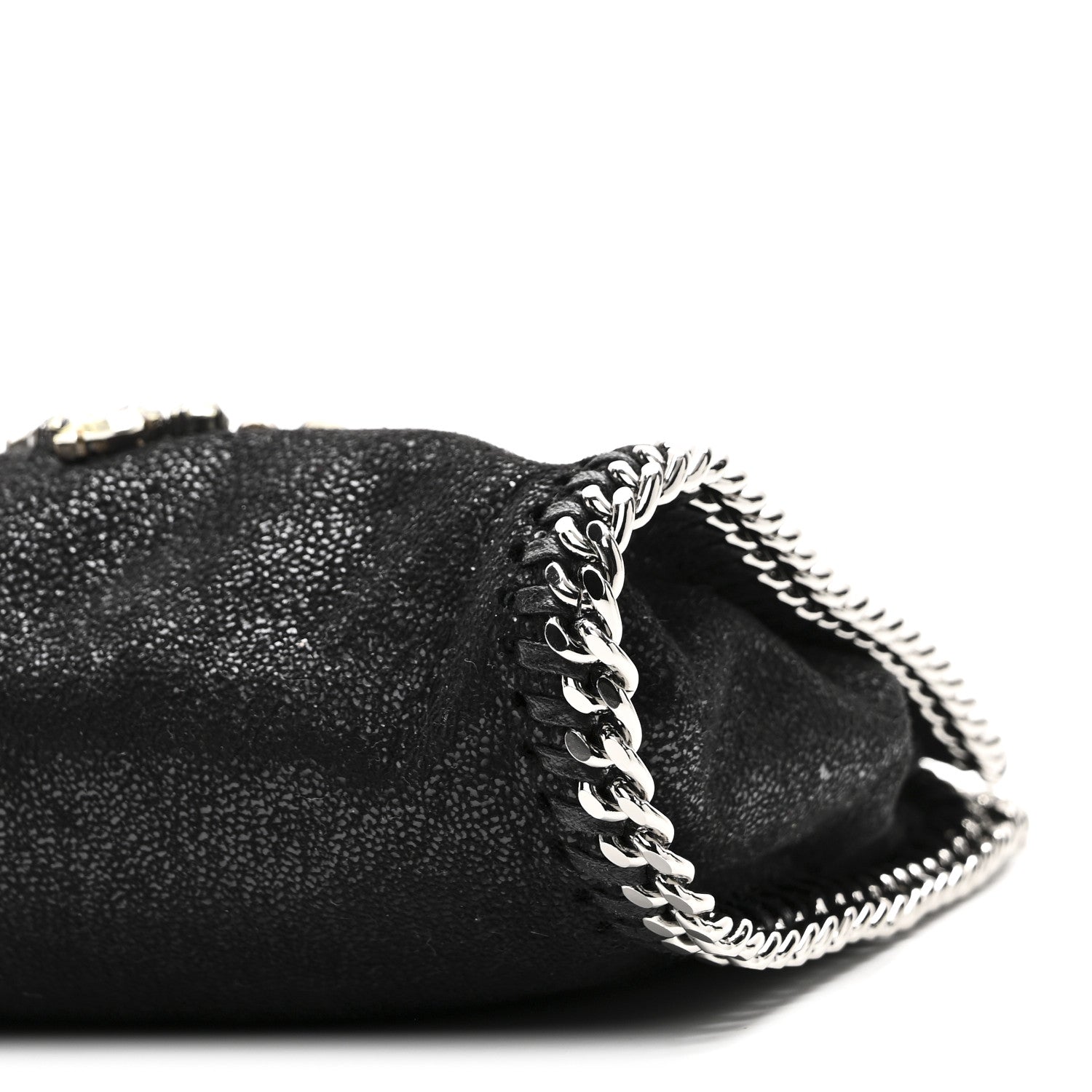 Stella McCartney Shaggy Deer Crystal Stones Heart Tiny Falabella Tote Black 9 of 9