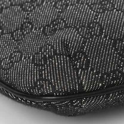 Gucci Denim Monogram Pochette Black 7 of 8
