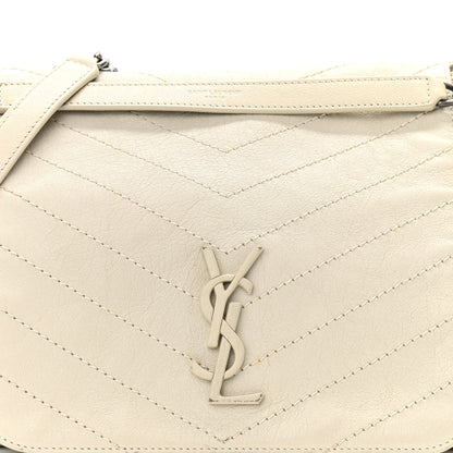 Saint Laurent Vintage Lambskin Chevron Monogram Medium Nolita Crema Soft 7 of 11