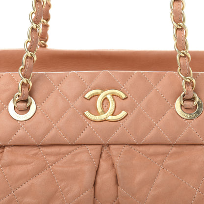 Chanel Iridescent Calfskin Chic Quilt Bowling Bag Dark Beige 13 of 13