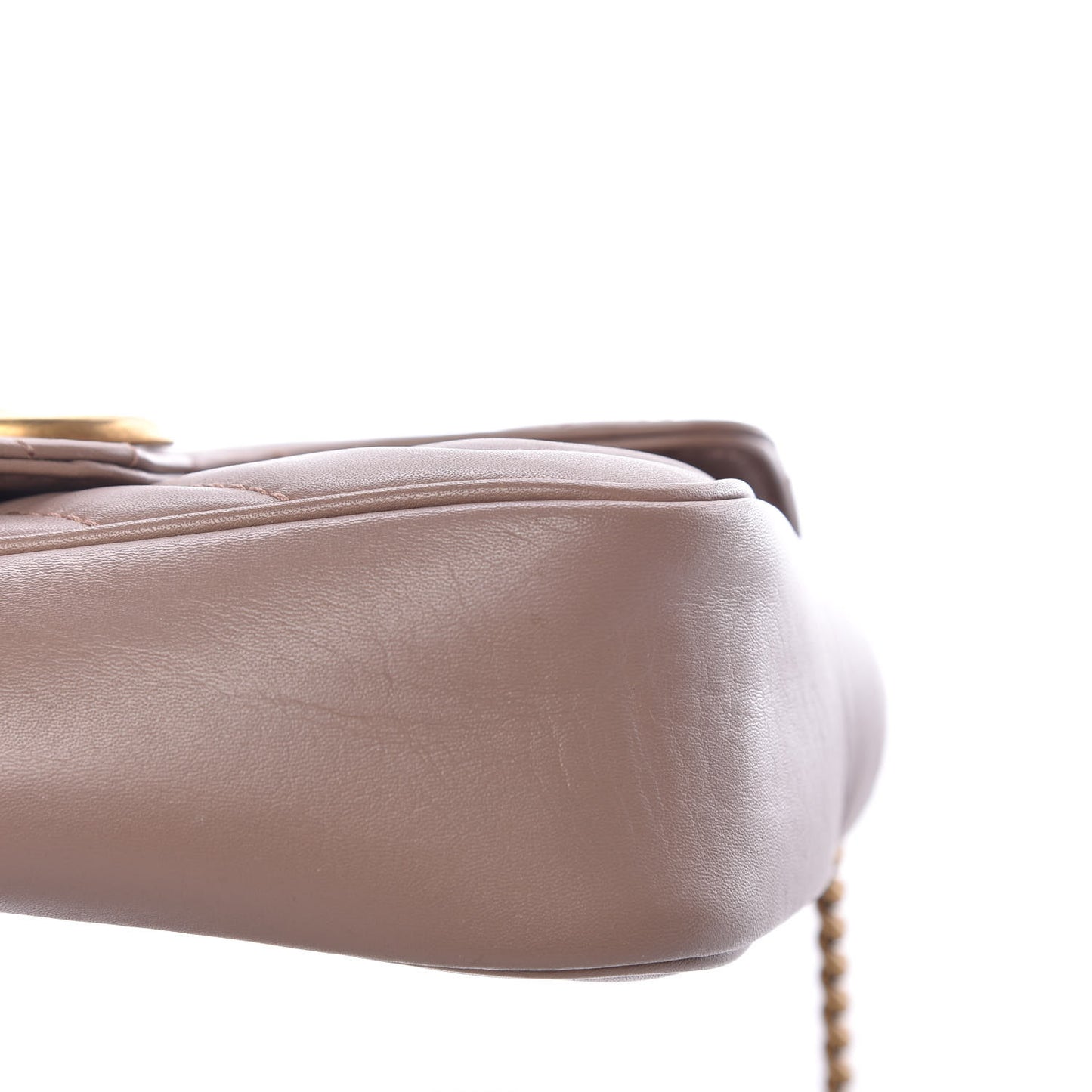 Calfskin Matelasse Super Mini GG Marmont Shoulder Bag Porcelain Rose