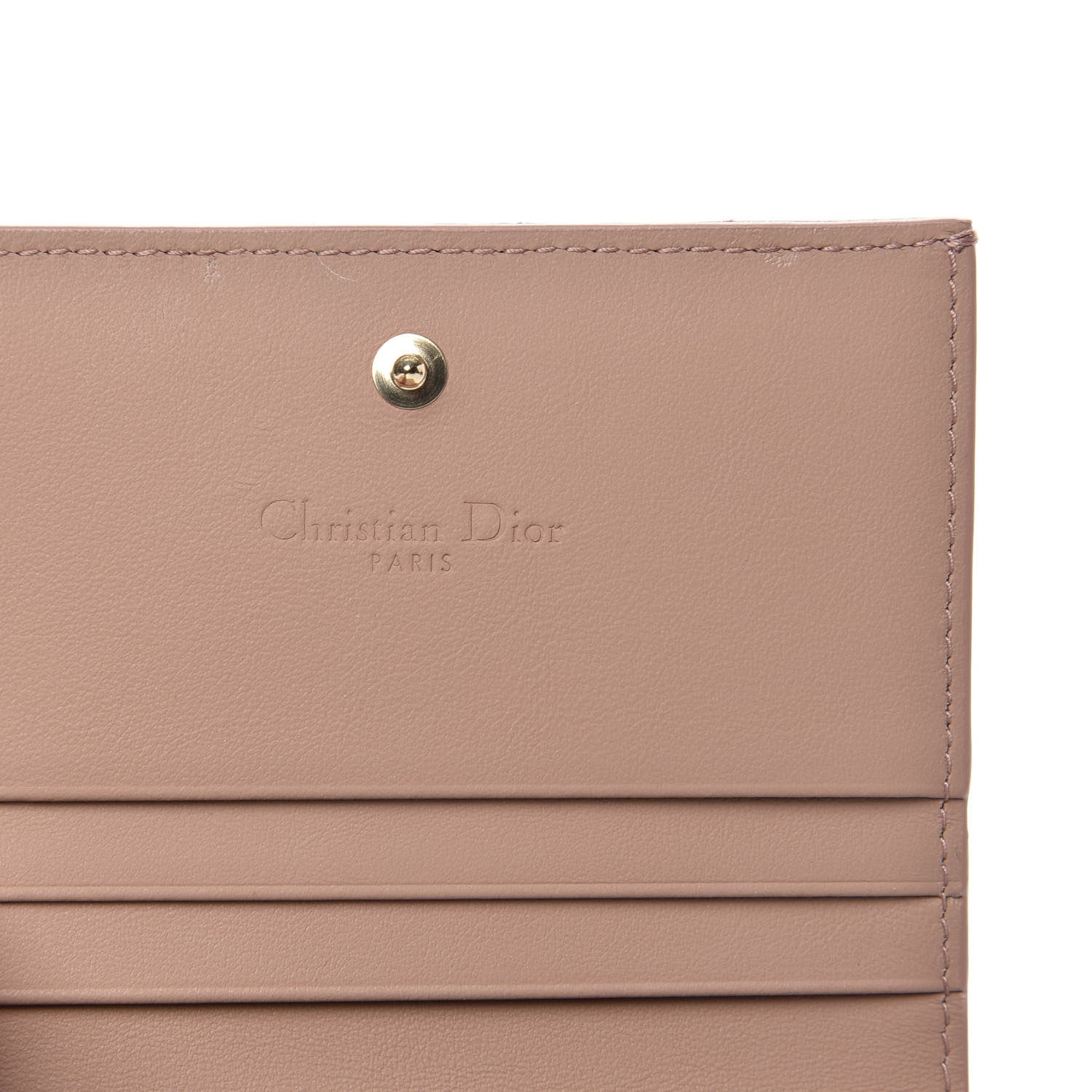 Christian Dior Ultra Matte Calfskin Cannage Mini Lady Dior Wallet Beige 6 of 8
