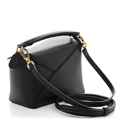 Loewe Calfskin Mini Puzzle Edge Bag Black 3 of 10